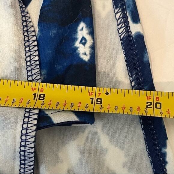Chico’s Blue Tie Dye Party Cruise Coastal  Grandma Dress NWOT Size 8 - Picture 14 of 16